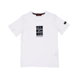 Front view of the Aigner Kids boys signature graphic t-shirt cotton top in White. Order Online Today