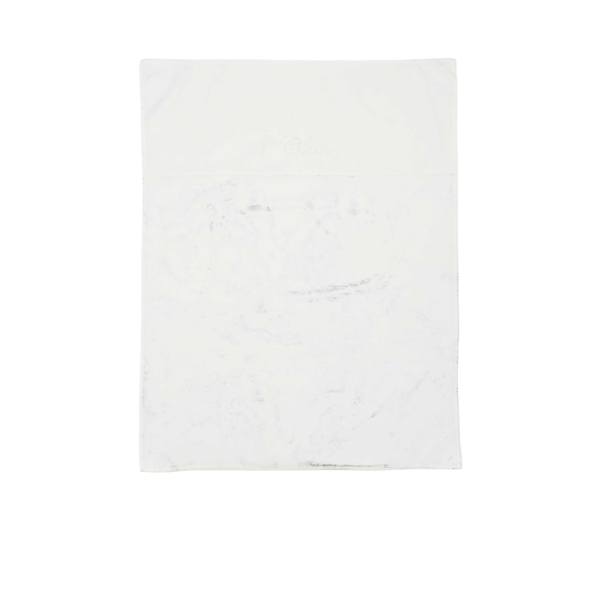 Front view of the Alviero Martini Kids Newborn's White/Silver Blanket. Shop the Latest Online at Blue Qatar.