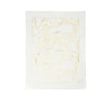 Front view of the Alviero Martini Newborn White/Gold Geo Print Blanket. Order Online Today at Blue Salon Qatar.