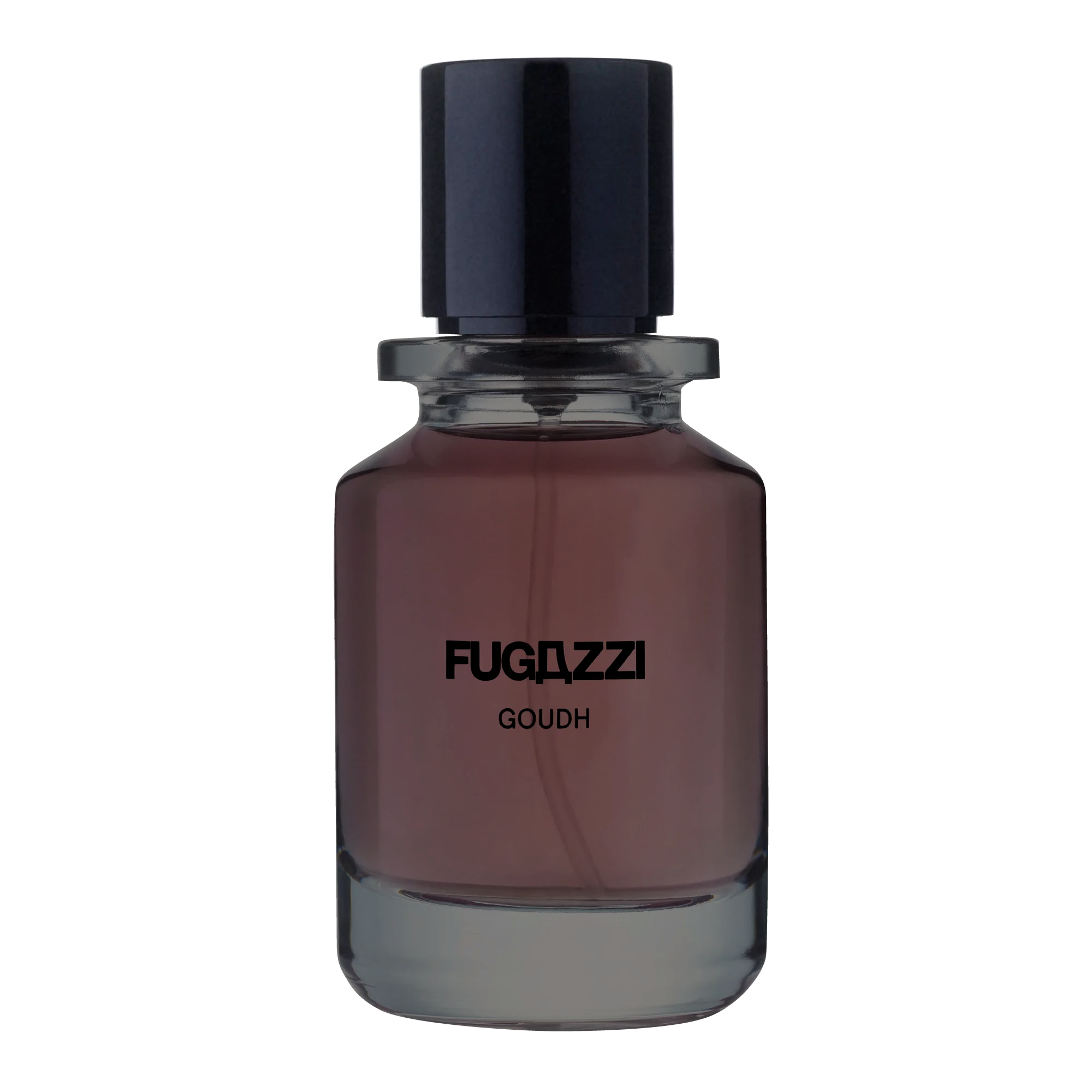 Fugazzi - Extrait Goudh - 100ml Perfume bottle labeled 'Fugazzi' on a white background