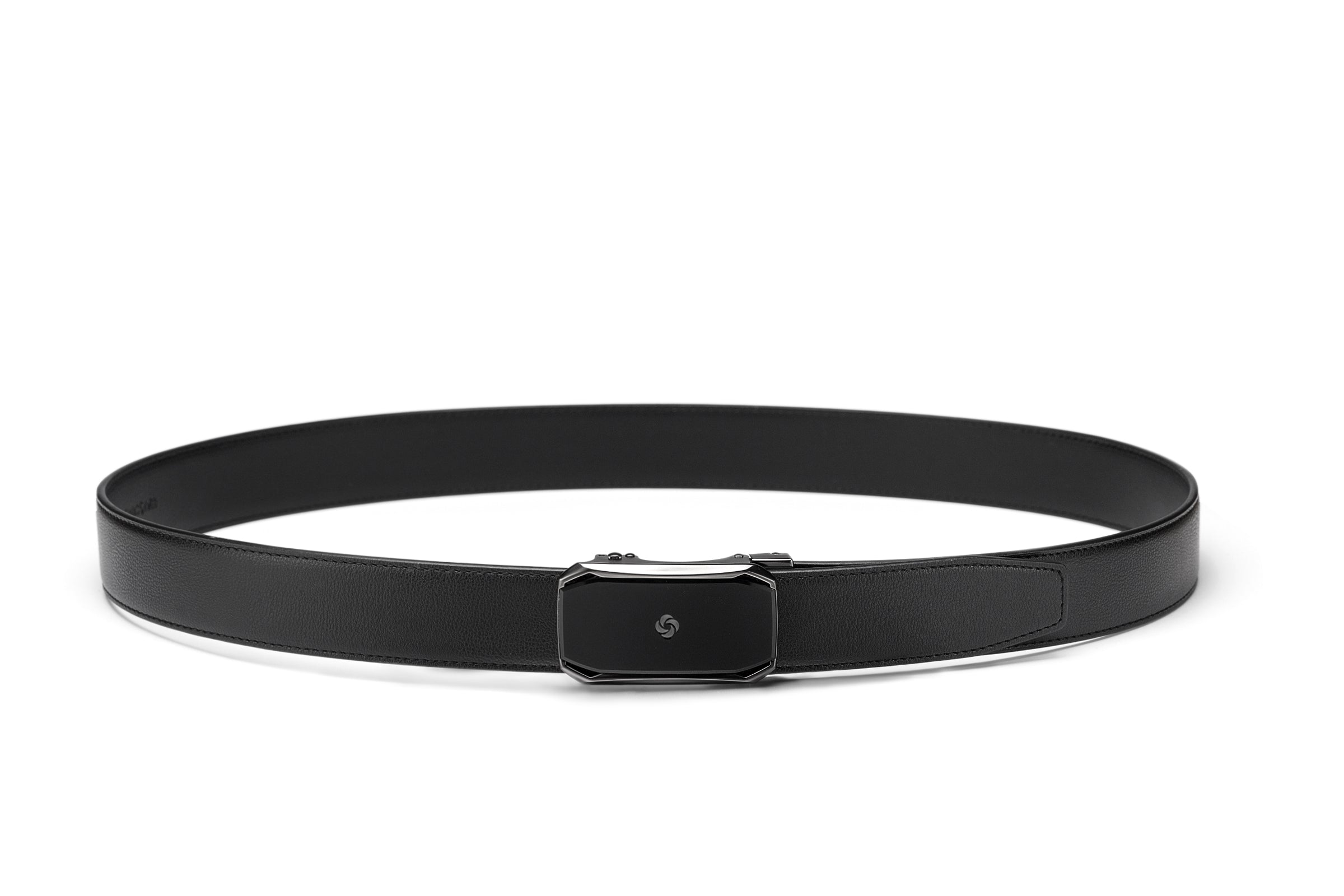 Samsonite AAMIR II Biz Plate AL Auto 04 Black Leather Belt