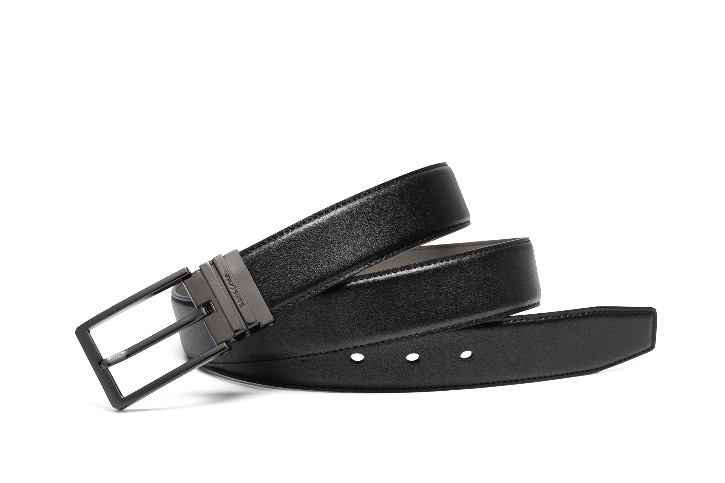 Samsonite AAMIR II Bizctr Square Black Leather Belt