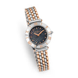 Saint Honore Gala Women's Black MOP Stainless Steel Silver Rose Gold Watch