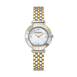 Saint Honore Gala Women's MOP Dial Stainless Steel Silver Gold Plated Watch