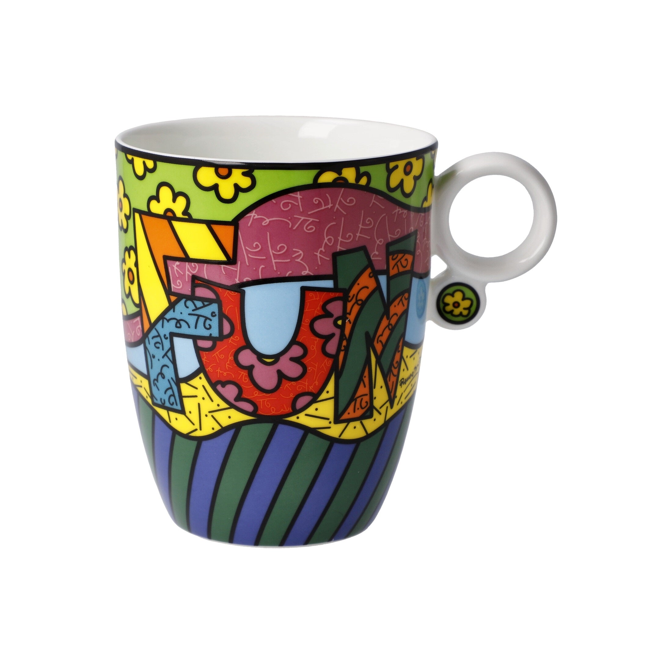 Goebel Porzellan Romero Britto Fine Bone Cup Fun | Ceramic Mugs and Cups | Cups | Drinkware | Home and Furniture Home | Home and Furniture Home Drinkware | Spring Festival