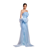 Gaby Charbachy Women's Blue Elegant Long Dress