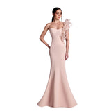 Gaby Charbachy Women's Pink Long Elegant Dress