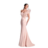 Gaby Charbachy Women's Pink Long Elegant Dress