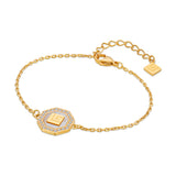 Guy Laroche Ambre Ladies Gold Plated Bracelet With Crystals