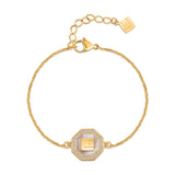 Guy Laroche Ambre Ladies Gold Plated Bracelet With Crystals
