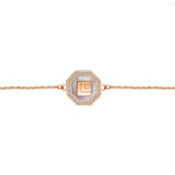 Guy Laroche Ambre Ladies Rose Gold Bracelet With MOP & Crystals