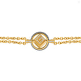 Guy Laroche Camille Ladies Stainless Steel GoldPlated Bracelet With Crystals
