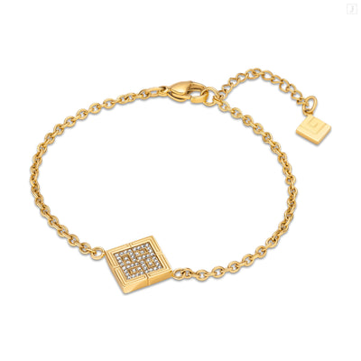 Guy Laroche Vivienne Ladies Gold Plated Bracelet With Crystals