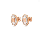 Guy Laroche Ambre Ladies Rose Gold With MOP & Crystals Earring