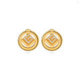 Guy Laroche Camille Ladies Gold Plated With Crystals Earring