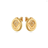 Guy Laroche Camille Ladies Gold Plated With Crystals Earring