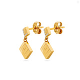 Guy Laroche Audrey Ladies Gold Plated Earrings With Crystals