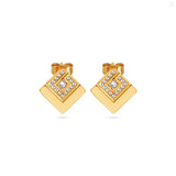 Guy Laroche Grace Ladies Gold Plated With Crystals Earrings
