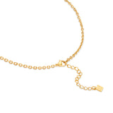 Guy Laroche Camille Ladies Small Silver-Gold-Plated Cable Necklace With Crystals