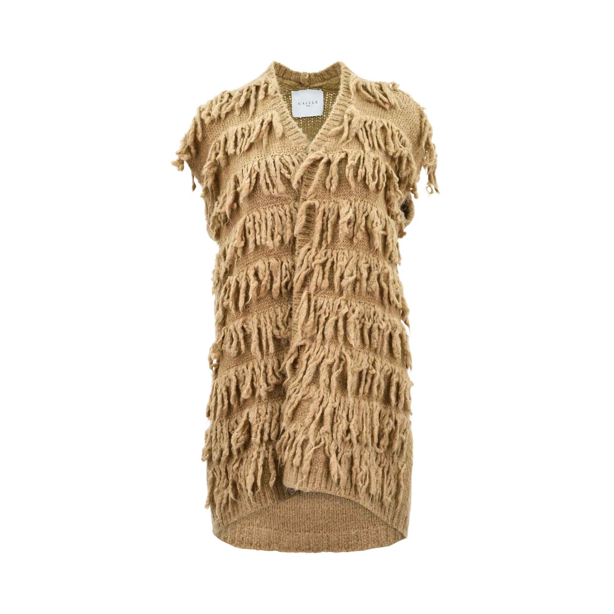 Gaelle Women's Beige Gilet | Cardigan | GCC | Sweaters and Cardigans | Women | Women All Clothing | Womens | Womens Fashion