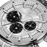 Guy Laroche Richard Men's Stainless Steel Chronograph with Silver & Black "Panda" Dial
