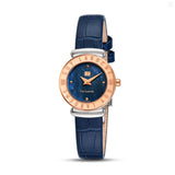 Guy Laroche Betty Ladies Blue MOP Dial Stainless Steel Rose Gold Case Blue Leather Starp Watch
