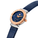Guy Laroche Betty Ladies Blue MOP Dial Stainless Steel Rose Gold Case Blue Leather Starp Watch