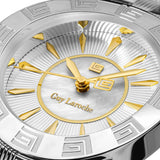 Guy Laroche Alex Ladies White Dial Stainless Steel Gold Plated Watch