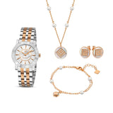 Guy Laroche Alex Ladies Watch Set with Rose Gold Accents
