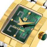 Guy Laroche Camille Ladies Green MOP Dial Stainless Steel Gold Plated Watch