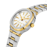 Guy Laroche Charlie Ladies White Dial Stainless Steel Gold Plated Watch