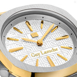 Guy Laroche Charlie Ladies White Dial Stainless Steel Gold Plated Watch