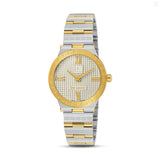 Guy Laroche Sacha Ladies White Dial Stainless Steel Gold Plated Watch