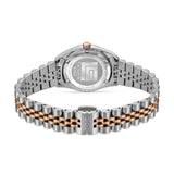 Guy Laroche Rosalie Women's Two-Tone Rose Gold Watch with Natural Tiger's Eye Dial & Stone-Set Bezel