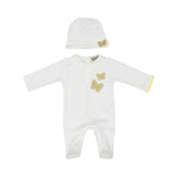 Gensami Kids New Born Girl's Cotton Sleepsuit and Hat