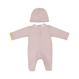 Gensami Kids New Born Girl's Cotton Sleepsuit and Hat