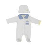 Gensami Kids New Born Boy's Seahorse Sleepsuit and Hat  and Beanie Set