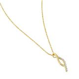 Buckley London Two-Tone Pave And Polished Tide Necklace Gold SS25