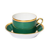 Richard Ginori Emerald Countess Empire Set Of  6 Tea Cup & Saucer
