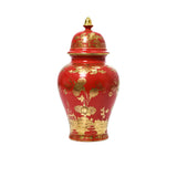 Richard Ginori Oriente Italiano Rubrum Potiche vase with cover