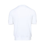 Gran Sasso Men's White Knitted Crew Neck T-Shirt