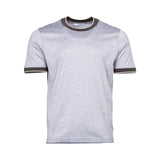 Gran Sasso Men's Knitted T-Shirt with Contrast Trim