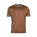 Gran Sasso Men's Knitted T-Shirt with Contrast Trim