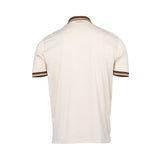 Gran Sasso Men's Tennis Zip Polo Shirt with Striped Trim