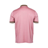 Gran Sasso Men's Tennis Zip Polo Shirt with Striped Trim