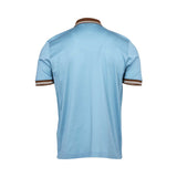 Gran Sasso Men's Tennis Zip Polo Shirt with Striped Trim