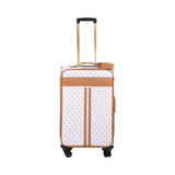 Guess Kasinta White Caramel Check-in Soft Luggage, Size 61 Cm