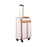 Guess Kasinta White Caramel Check-in Soft Luggage, Size 61 Cm