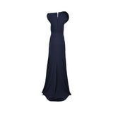 GW Couture Women's Navy & White Long Dress