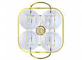 Ele 4PM Elegant Four-Compartment Nuts Stand Serving Set with Utensil Holder (Available in Gold and Silver)